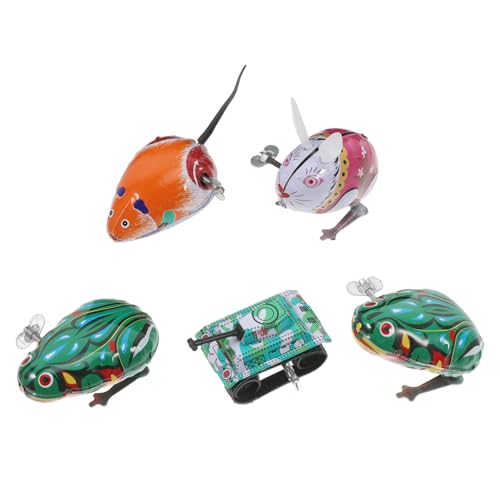 FRCOLOR 5 Stück Teiliges Nostalgisches Aufziehspielzeug aus Blech mit Lustige Lauf und Springfiguren Pädagogisches Mitgebsel für Kindergeburtstag Weihnachten Motorischer Fähigkeiten FRCOLOR 5 Stück Teiliges Nostalgisches Aufziehspielzeug aus Blech mit Lustige Lauf und Springfiguren Pädagogisches Mitgebsel für Kindergeburtstag Weihnachten Motorischer Fähigkeiten von FRCOLOR