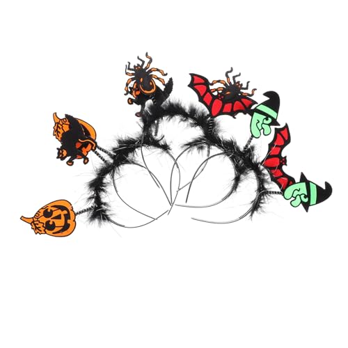 FRCOLOR 5St Halloween-Stirnband Halloween-Schädel-Kostüm Maske Halloween-Kürbis-Stirnband halloween haarspangen haarspange halloween kreatives Haarband Party-Kopfschmuck Plastik von FRCOLOR