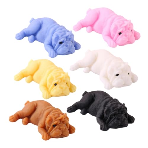 FRCOLOR 6 Stück Teiliges Stressabbau TPR Hundefigur Knetspielzeug Dekompressionsspielzeug für Fingertraining und Entspannende Spiele FRCOLOR 6 Stück Teiliges Stressabbau TPR Hundefigur Knetspielzeug Dekompressionsspielzeug für Fingertraining und Entspannende Spiele von FRCOLOR