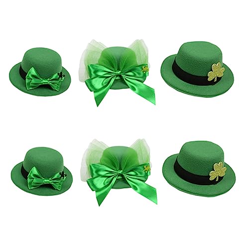 FRCOLOR 6St Klee Hut st. Patricks Day Stirnbänder st patricks day party favors Patricks-Tag haarklammer set haarspangen set Patrick's Day Hiar Clip Patrick's Day Kopfschmuck Tuch Green von FRCOLOR