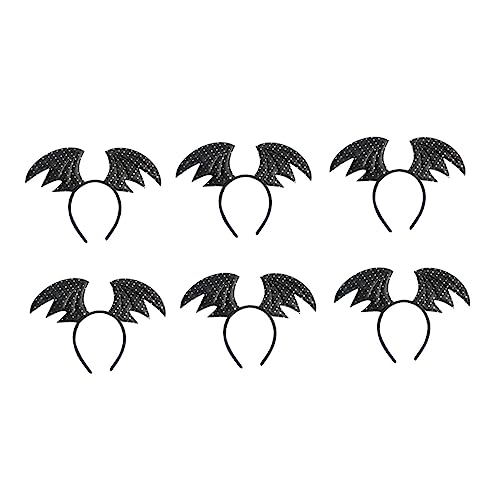 FRCOLOR 6st Fledermaus Stirnband Fledermaus-stirnband Für Frauen Vampirina Geburtstag Partei Liefert Fledermaus Flügel Erwachsene Kinderkostüm Kinderkleider Damen Stoff Haarnadel Halloween von FRCOLOR