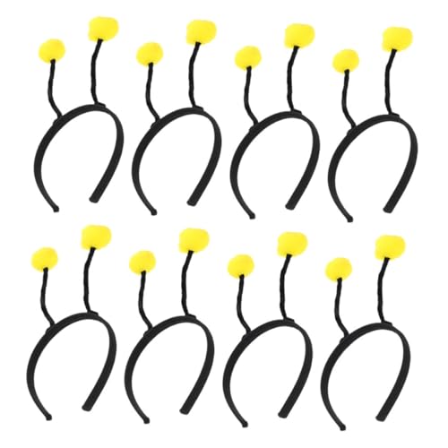 FRCOLOR 8st Tierisches Stirnband Entzückende Haarreifen Marienkäfer-stirnband Antennen-haarband Party-stirnband-dekoration Raupenantennen-stirnband Bugs-antennen-stirnband Vlies Yellow von FRCOLOR