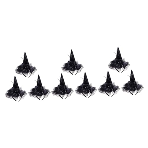 FRCOLOR 9 Stk Hexenhut Stirnband Hexenhut Kopfschmuck Hexenhut Haarband Hexenhaarband halloween haarspangen haarspange halloween Kopfschmuck für Bühnenauftritte Halloween-Haarschmuck Stoff von FRCOLOR