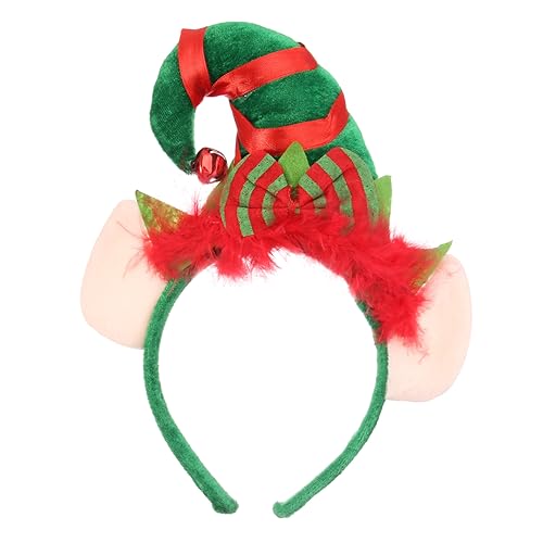 FRCOLOR Fantasievolles Weihnachts Haarband Mit Bunten Federn Und Glitzer Festliches Kopfschmuck Accessoire Für Erwachsene Und Ideal Für Weihnachtsfeiern Und Karneval von FRCOLOR