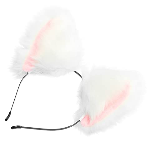 FRCOLOR Fuchsohren Stirnband Tiere Fuchsohren Kostüm Stirnbänder Wolfsschwanz Hase Kaninchen Cosplay Haarschmuck Einfacher Haarschmuck Haarzubehör Dekoratives Haarband Flaum von FRCOLOR