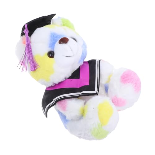 FRCOLOR Graduationsplüschbär mit Doktorhut Weiches Kuscheltier für Abschlussfeier Dekoratives Abschlussgeschenk Kleines Violettes Plüschtier für Studenten und Partydeko FRCOLOR Graduationsplüschbär mit Doktorhut Weiches Kuscheltier für Abschlussfeier Dekoratives Abschlussgeschenk Kleines Violettes Plüschtier für Studenten und Partydeko von FRCOLOR