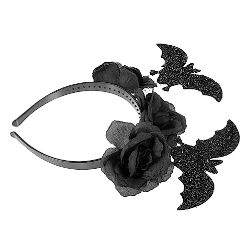 FRCOLOR Halloween-stirnband Halloween-haarreifen Fledermaus Haarband Stirnbänder Gotischer Blumenkopfschmuck Stirnband Im Neuartigen Stil Halloween Stirnband Sombrero Plüsch Black Plastik von FRCOLOR