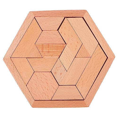 FRCOLOR Holz Puzzle Teiliges Sechseckiges Tangram aus Buchenholz Lernspielzeug Motorikförderung und Logisches Ab Jahren Montessori Edukatives Knobelspiel FRCOLOR Holz Puzzle Teiliges Sechseckiges Tangram aus Buchenholz Lernspielzeug Motorikförderung und Logisches Ab Jahren Montessori Edukatives Knobelspiel von FRCOLOR