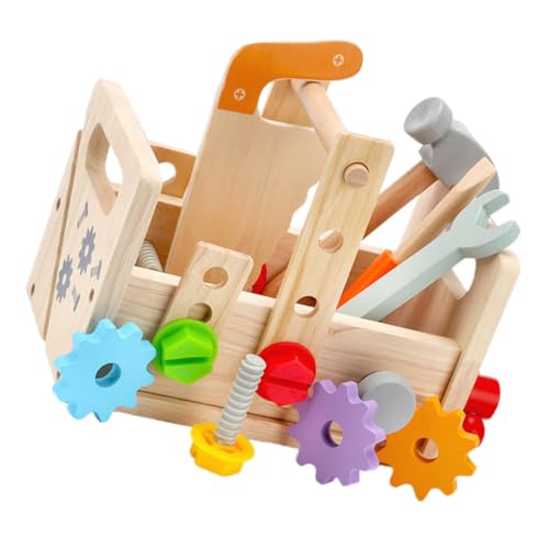 FRCOLOR Holz Werkzeugkoffer Set Handwerkzeug Kreativität Logischem und Hand Augen Koordination Pädagogisches Lernspielzeug für Jungen und Mädchen Ab Jahren FRCOLOR Holz Werkzeugkoffer Set Handwerkzeug Kreativität Logischem und Hand Augen Koordination Pädagogisches Lernspielzeug für Jungen und Mädchen Ab Jahren von FRCOLOR