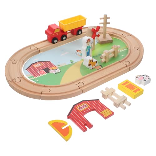 FRCOLOR Holzeisenbahn Holzbau für Kleinkinder mit Bauernhof Tieren Stabiles Sicheres Konstruktionsspielzeug zur Kognitiver Entwicklung und Sozialer Fähigkeiten FRCOLOR Holzeisenbahn Holzbau für Kleinkinder mit Bauernhof Tieren Stabiles Sicheres Konstruktionsspielzeug zur Kognitiver Entwicklung und Sozialer Fähigkeiten von FRCOLOR