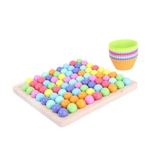 FRCOLOR Holzperlen Spielset Bunte Kugel Puzzle Lernspielzeug Pädagogisch Interaktiv Eltern Junge Mädchen Spiel für Jungen Mädchen und Farbverständnis FRCOLOR Holzperlen Spielset Bunte Kugel Puzzle Lernspielzeug Pädagogisch Interaktiv Eltern Junge Mädchen Spiel für Jungen Mädchen und Farbverständnis von FRCOLOR