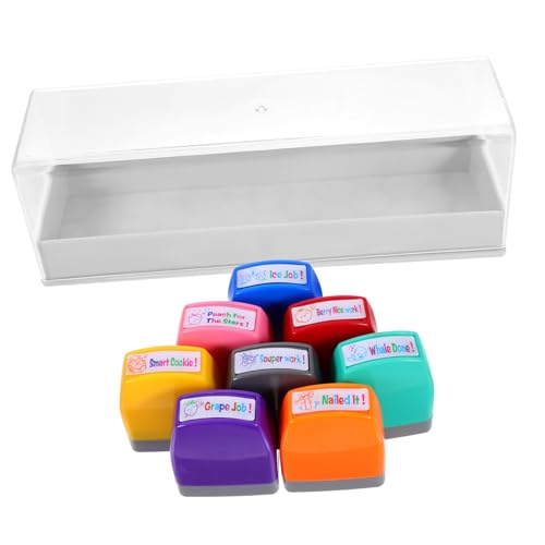 FRCOLOR Lehrerstempel Teilig mit Aufbewahrungsbox Wiederverwendbare Kleine Stempel aus Kreative Mehrfunktionale Motivstempel für Schüler und Lehrer Fördert Lernspaß und Motivation FRCOLOR Lehrerstempel Teilig mit Aufbewahrungsbox Wiederverwendbare Kleine Stempel aus Kreative Mehrfunktionale Motivstempel für Schüler und Lehrer Fördert Lernspaß und Motivation von FRCOLOR