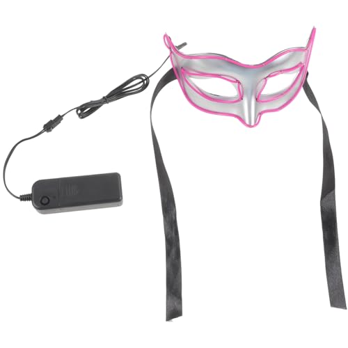 FRCOLOR Leuchtende Halbmaske Für Karneval Cosplay Wiederverwendbare Kunststoffmaske Mit Silberner Basis Für Kostümpartys Maskenbälle Langlebig Detailreich FRCOLOR Leuchtende Halbmaske Für Karneval Cosplay Wiederverwendbare Kunststoffmaske Mit Silberner Basis Für Kostümpartys Maskenbälle Langlebig Detailreich von FRCOLOR