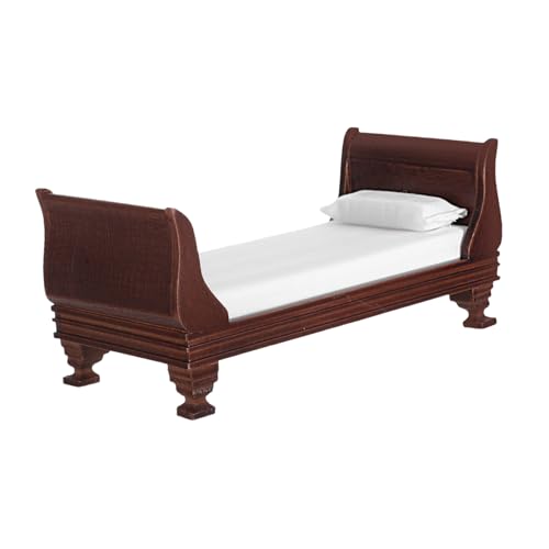 FRCOLOR Maßstab Einzelbett Kinderzimmer Zubehör Realistische Kleine Möbel für Kreative Rollenspiele Vintage Holzspielzeug FRCOLOR Maßstab Einzelbett Kinderzimmer Zubehör Realistische Kleine Möbel für Kreative Rollenspiele Vintage Holzspielzeug von FRCOLOR