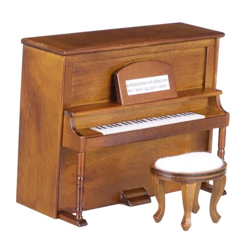 FRCOLOR Miniatur Klavier Modell mit Hocker aus Holz Stabile Puppenhausmöbel für DIY Miniaturhaus Filigrane Handwerkskunst Dekoratives Micro Landschaftsaccessoire Vielseitig Platzierbar FRCOLOR Miniatur Klavier Modell mit Hocker aus Holz Stabile Puppenhausmöbel für DIY Miniaturhaus Filigrane Handwerkskunst Dekoratives Micro Landschaftsaccessoire Vielseitig Platzierbar von FRCOLOR