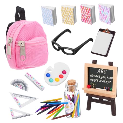 FRCOLOR Miniatur Schulranzen mit Realistischen Miniaturbüchern und Buntstiften Stabiles Sicheres Puppen Schulzubehör für Kreative Miniaturhäuser und DIY Landschaften FRCOLOR Miniatur Schulranzen mit Realistischen Miniaturbüchern und Buntstiften Stabiles Sicheres Puppen Schulzubehör für Kreative Miniaturhäuser und DIY Landschaften von FRCOLOR