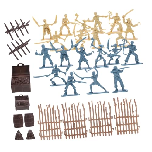 FRCOLOR Piraten Skelett Krieger Spielzeugset Teilig Kunststofffiguren mit Zubehör für Halloween Cosplay Bühnenauftritt Sammler FRCOLOR Piraten Skelett Krieger Spielzeugset Teilig Kunststofffiguren mit Zubehör für Halloween Cosplay Bühnenauftritt Sammler von FRCOLOR