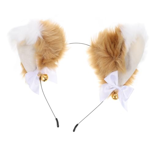 FRCOLOR Plüsch Cosplay Haarband mit Goldenen Glocken Weiches Stirnband für Damen und Mädchen Kreative Party kopfbedeckung Bequemes Fell haarreif Geeignet für Kostüm Festveranstaltungen FRCOLOR Plüsch Cosplay Haarband mit Goldenen Glocken Weiches Stirnband für Damen und Mädchen Kreative Party kopfbedeckung Bequemes Fell haarreif Geeignet für Kostüm Festveranstaltungen von FRCOLOR