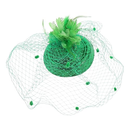 FRCOLOR Retro-schleierhut Urlaubshaarspangen Für Frauen St. Patrick's Day Kostüm Teeparty-outfits Für Frauen Fascinators Hüte Für Frauen Teeparty Teehüte Für Frauen Green Eisen von FRCOLOR