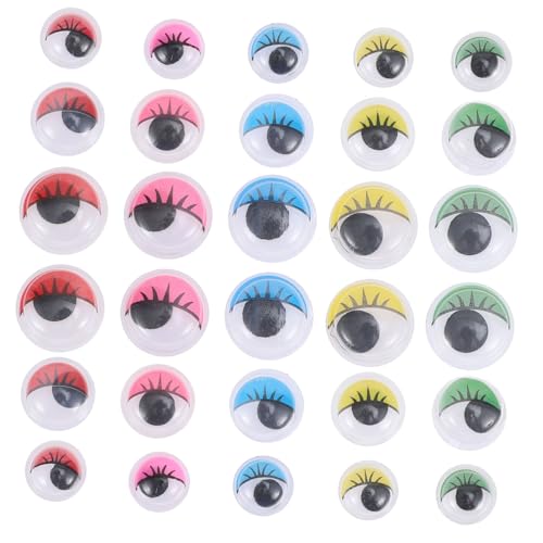 FRCOLOR Selbstklebende Augenaufkleber Bunte Bewegliche Tieraugen für DIY Puppen und Bastelbedarf Kunststoff Eyeball Patches mit Wimpern Vielseitig für Handwerk und Dekoration FRCOLOR Selbstklebende Augenaufkleber Bunte Bewegliche Tieraugen für DIY Puppen und Bastelbedarf Kunststoff Eyeball Patches mit Wimpern Vielseitig für Handwerk und Dekoration von FRCOLOR