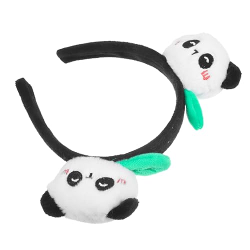 FRCOLOR Stirnband Panda Haarreifen Haarband Party Ornament Tier Haarreifen Panda Kopf Reifen Partyzubehör Tierkopfschmuck Party Kopfschmuck Panda Modellierhaarband Faux Panda Kopfschmuck von FRCOLOR