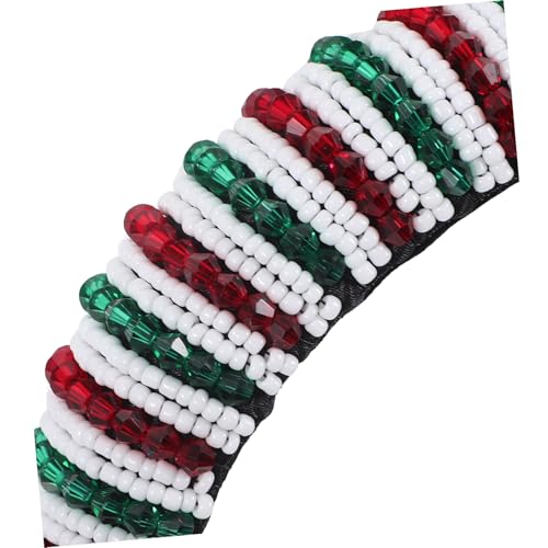 FRCOLOR Weihnachtliches Damen Stirnband Perlen Handgefertigt Komfortabel Leicht Xmas Party Haarschmuck Festlicher Haarreif Rot Grün Retro FRCOLOR Weihnachtliches Damen Stirnband Perlen Handgefertigt Komfortabel Leicht Xmas Party Haarschmuck Festlicher Haarreif Rot Grün Retro von FRCOLOR