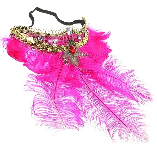 FRCOLOR Weihnachtsdekoration Stirnband -Dekoration Farbpfeife Ornamente faschingshaareif fasching kopfbedeckung Karnevalsparty-Fascinator-Kopfschmuck Karnevalskopfschmuck Diamant Rosy von FRCOLOR