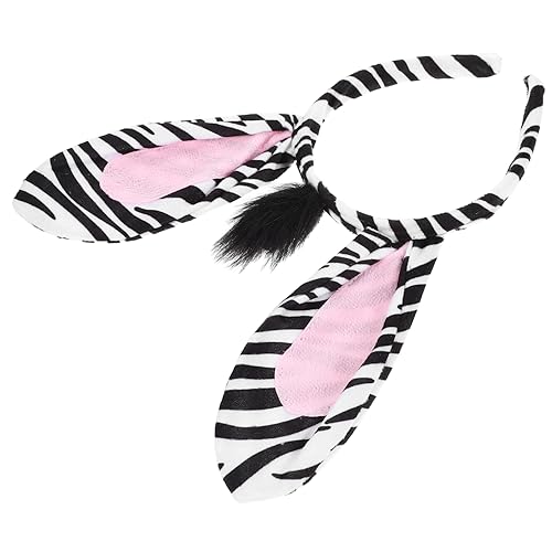 FRCOLOR Zebra Haarband Mit Ohren Lustiges Cosplay Zubehör Für Karneval Fasching Und Mottopartys Perfektes Stirnband Für Tierkostüme Und Maskenbälle von FRCOLOR