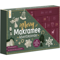 TOPP 18295 Adventskalender Merry Makramee - Material für 24 Makramee-Projekte. Mit Anleitungsbuch. von FRECHVERLAG