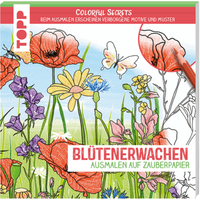 TOPP 28055 Colorful Secrets - Blütenerwachen (Ausmalen auf Zauberpapier) von FRECHVERLAG