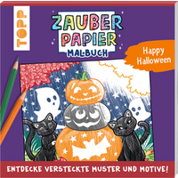 TOPP 29017 Zauberpapier Malbuch Happy Halloween - Entdecke versteckte Muster und Motive! von FRECHVERLAG