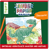 TOPP 29074 Zauberpapier Malbuch Dinosaurier - Entdecke versteckte Muster und Motive! von FRECHVERLAG