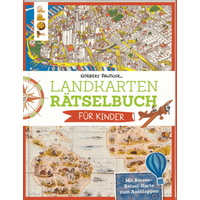 TOPP 4395 Landkarten Rätselbuch für Kinder von FRECHVERLAG