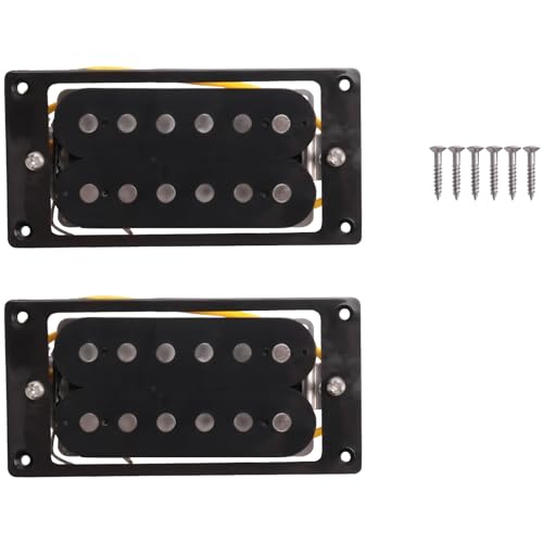 FREDY 2 Stück (1 Set) schwarze Humbucker Doppelspule E-Gitarren-Tonabnehmer + Rahmenschraube von FREDY