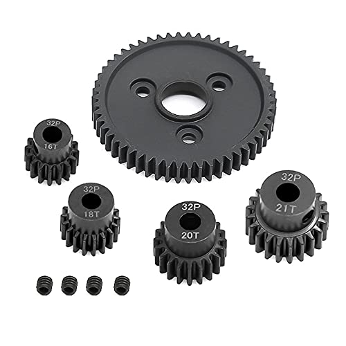 FREDY Metall Stirnrad 54T 0,8 32P 3956 mit 16T 18T 20T 21T Getriebe Set für 1/10 Slash Stampede Summit E- von FREDY