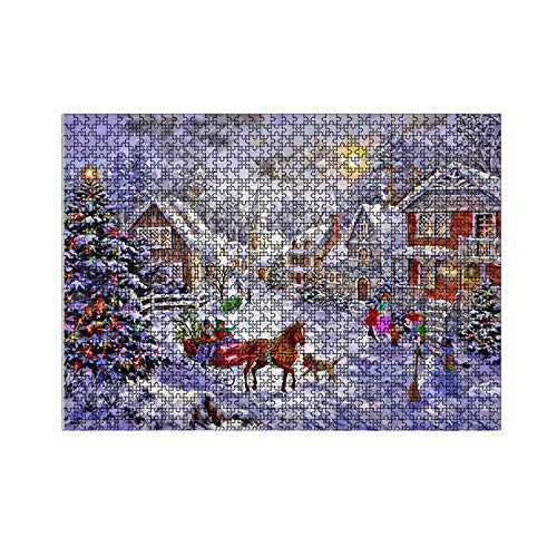 FREDY Weihnachtspuzzle für 2020, Puzzles des Dorfes, 1000-teiliges Puzzle für die Familie von FREDY