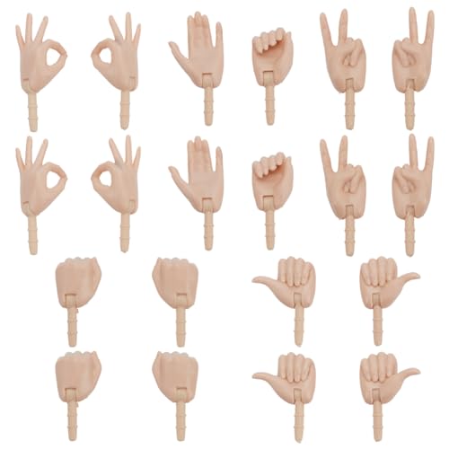 Freebloss 10 Stück 22 Gelenke Puppenhand Set Gefälschte Handteile Puppenbau Set Handteile Für DIY Puppe Kleine Handteile Puppenteile Plastikpuppe DIY Zubehör von FREEBLOSS