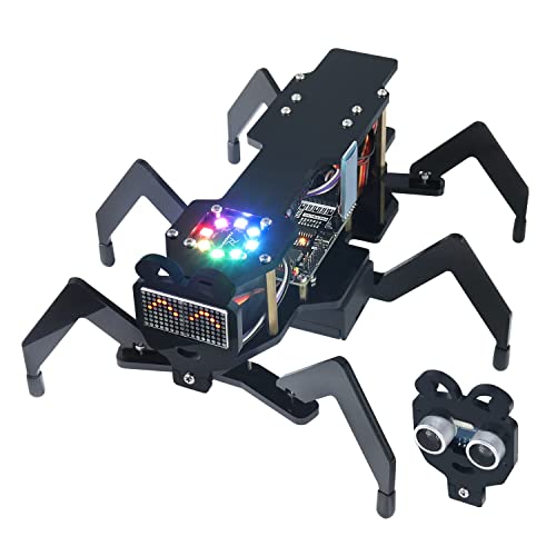 Freenove Robot Ant Kit (Compatible with Arduino IDE), Dot Matrix Expressions, Ultrasonic Obstacle Avoidance, Colorful Lights, App, STEM Project von FREENOVE