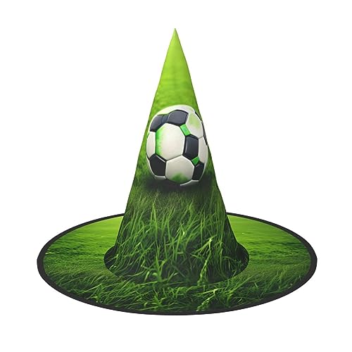 FRESQA Green Grass Fußball-Hexenhut für Damen, schick, für Halloween, tolles Halloween-Kostüm-Ensemble von FRESQA