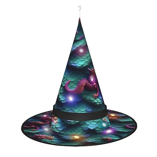FRESQA Magisches 3D-Drachen-Schuppen-Muster, magisches Halloween-Kostüm-Zubehör mit LED-Lichtern, bequeme Oxford-Stoff-Konstruktion von FRESQA