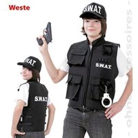 FRIES 18347 SWAT Weste, schwarz (Frontzipper), Größe 140 von FRIES