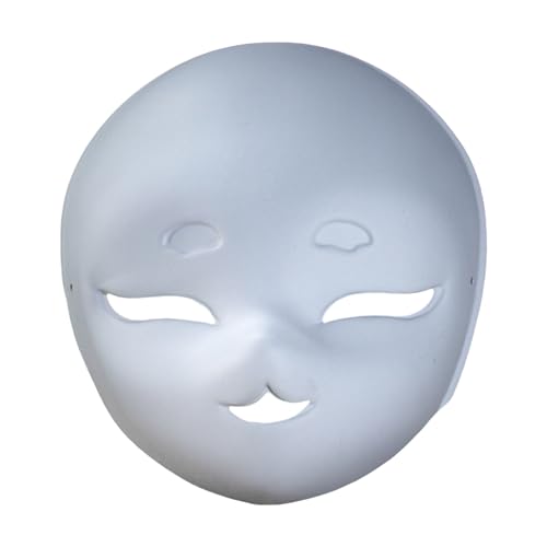 FRMUIC DIY Weiße Maske, Maskerade-Masken Zellstoff Blank zum Bemalen, Überstreichbare Masken für Karneval, Cosplay, Halloween Party von FRMUIC