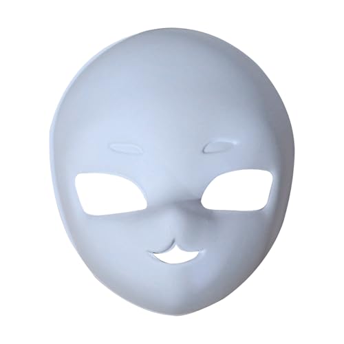 FRMUIC DIY Weiße Maske, Maskerade-Masken Zellstoff Blank zum Bemalen, Überstreichbare Masken für Karneval, Cosplay, Halloween Party von FRMUIC