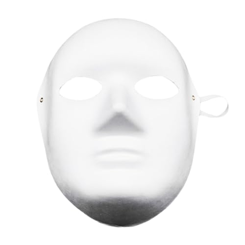 FRMUIC DIY Weiße Papier Maske, Maskerade-Masken Blank zum Bemalen, Überstreichbare Papiermasken für Karneval, Cosplay, Halloween Party von FRMUIC