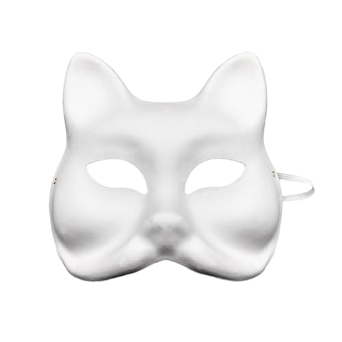 FRMUIC DIY Weiße Papier Maske, Maskerade-Masken Blank zum Bemalen, Überstreichbare Papiermasken für Karneval, Cosplay, Halloween Party von FRMUIC