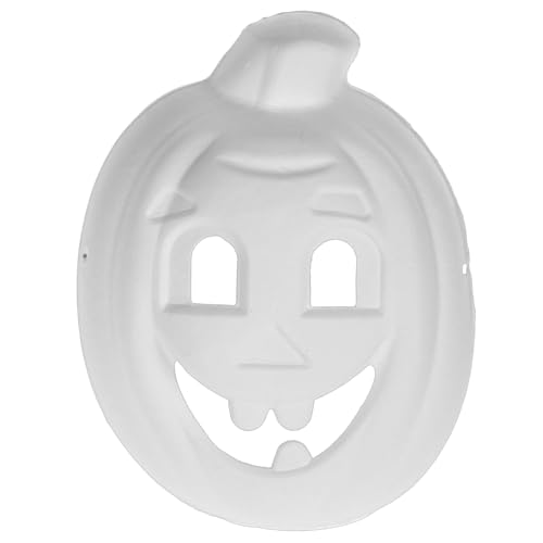 FRMUIC Halloween Kürbis Masken Blanko Papiermaske Handgemalte weiße Maske DIY Zubehör Kürbis Gesichtsmaske für Halloween Weihnachten Maskerade von FRMUIC