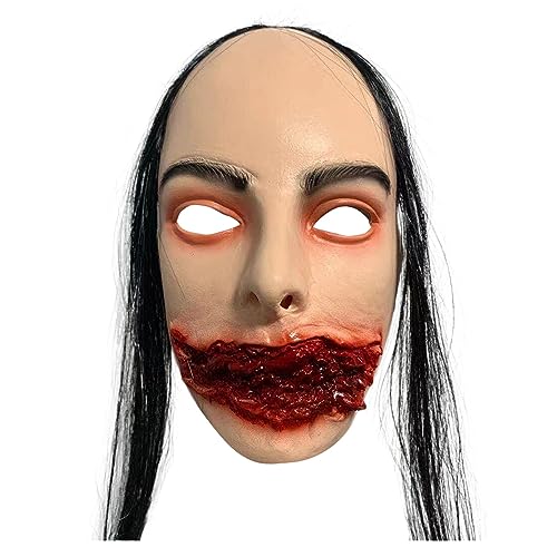 FRMUIC Halloween Maske Halloweenmaske Ghostface Maske Gruselig Grusel Maske Horrormaske für Faschingskostüme, Zubehör für Kostüm, Karneval oder Halloween von FRMUIC