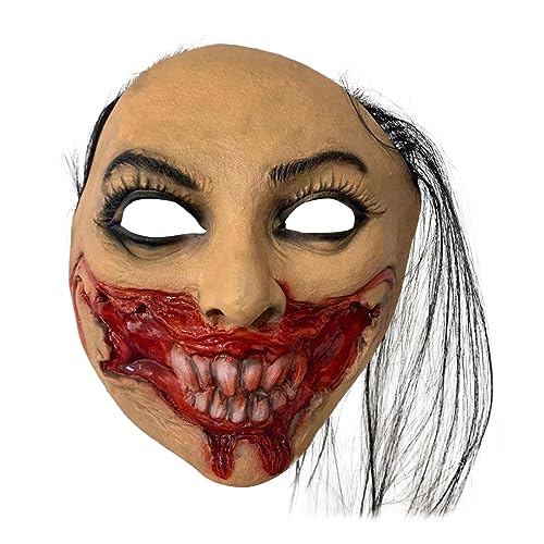 FRMUIC Halloween Maske Halloweenmaske Ghostface Maske Gruselig Grusel Maske Horrormaske für Faschingskostüme, Zubehör für Kostüm, Karneval oder Halloween von FRMUIC