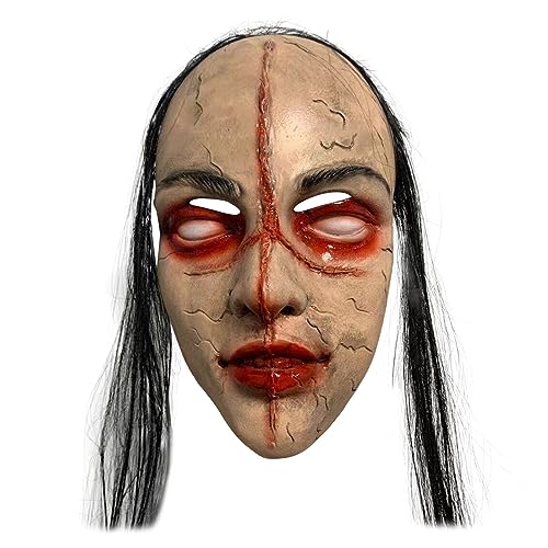 FRMUIC Halloween Maske Halloweenmaske Ghostface Maske Gruselig Grusel Maske Horrormaske für Faschingskostüme, Zubehör für Kostüm, Karneval oder Halloween von FRMUIC