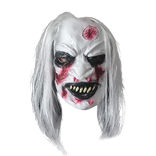 FRMUIC Halloween Maske Halloweenmaske Ghostface Maske Gruselig Grusel Maske Horrormaske für Faschingskostüme, Zubehör für Kostüm, Kostümball/Halloween/Party/Maskenball von FRMUIC